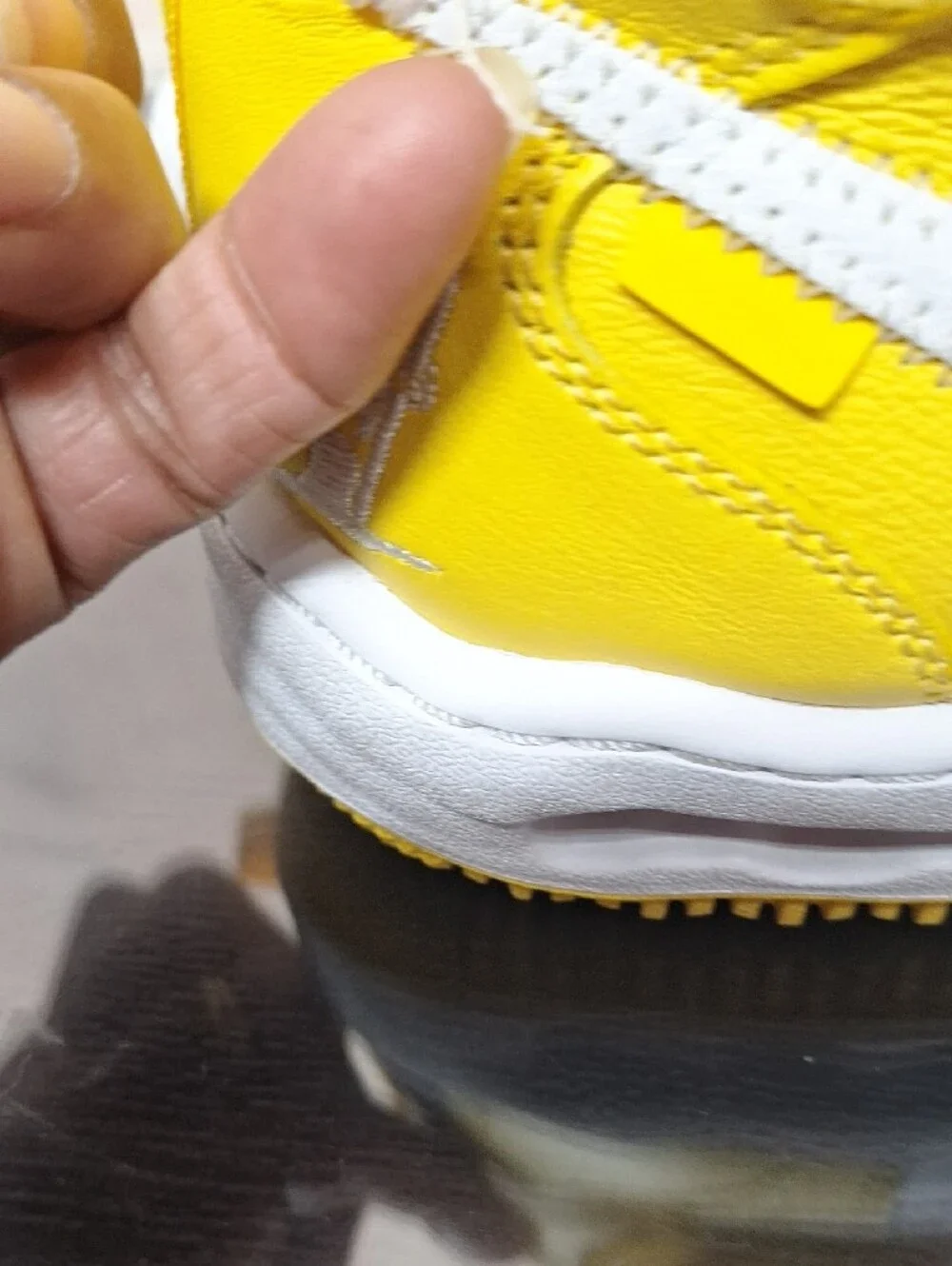Nike Kids High-Top Sneakers in Yellow & White